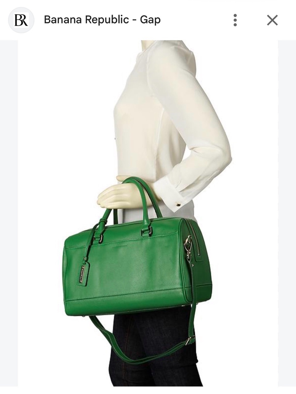Banana Republic Parkside Satchel Bag (2014) Emerald Green Doctor Bag Roomy